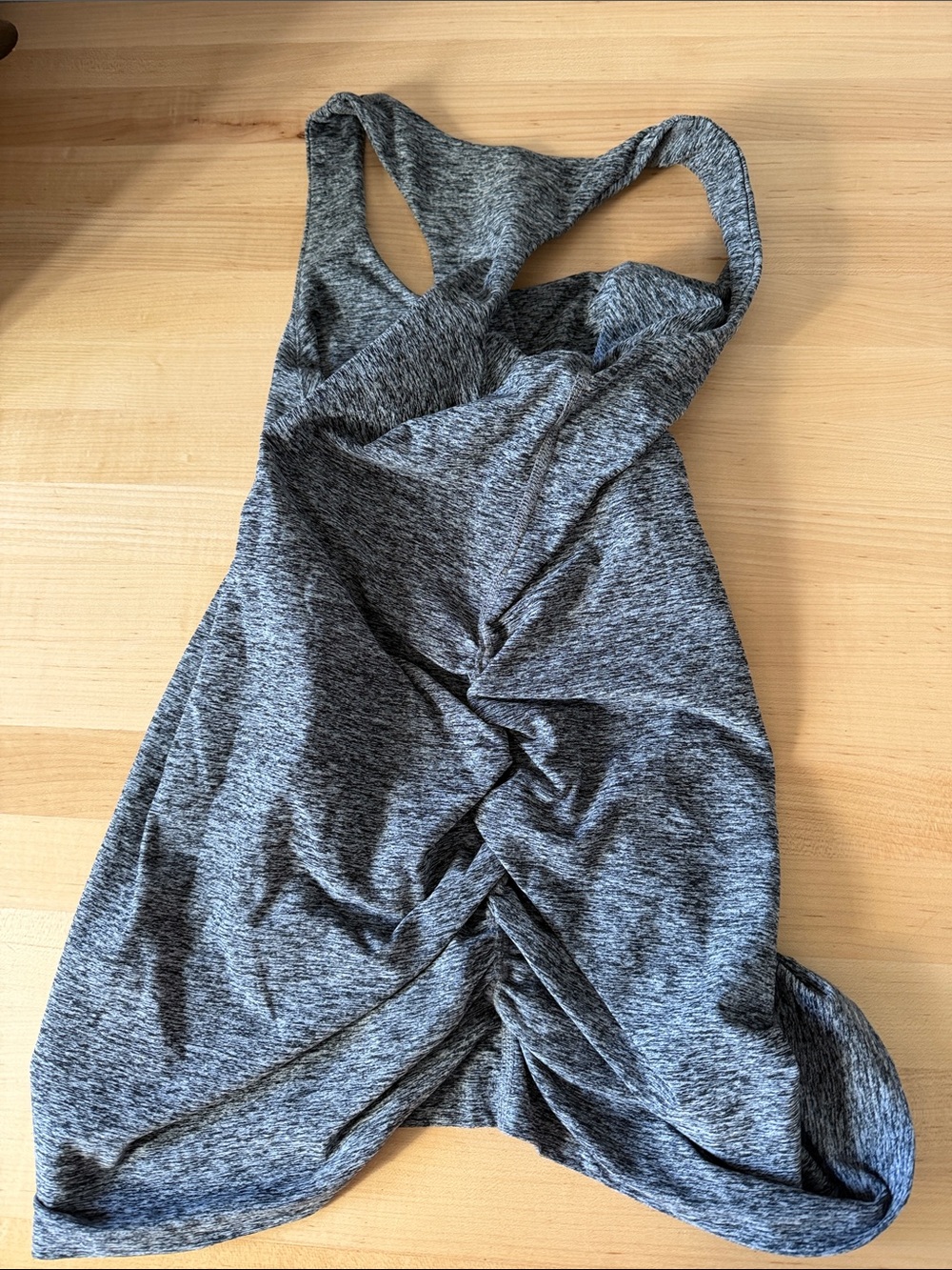 Beyond Yoga Gray Marled Racerback Tank Top - Picture 4 of 5